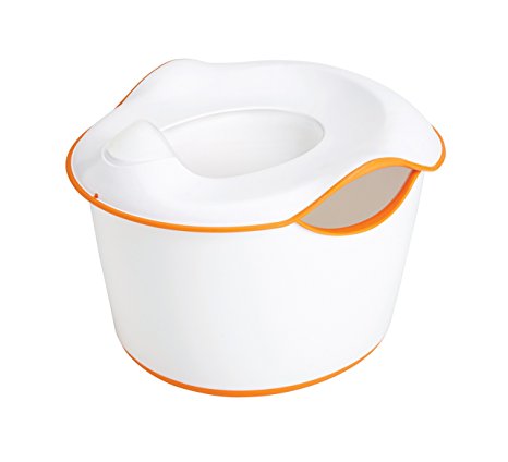 Ubbi 3-in-1 Potty or Toilet Trainer and Step Stool, Orange