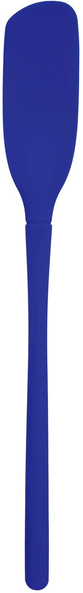 Tovolo 81-23154 Flex-Core Flexible Edge Blender Extra-Long Handle Angled Head Reaches Below Blades, Silicone Spatula for Smoothies & Blended Cocktails, 1 EA, Stratus Blue