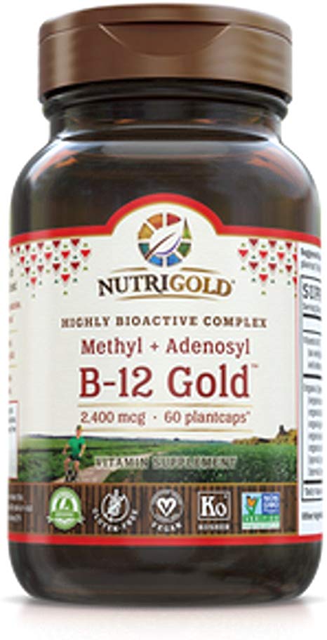 Vitamin B12 Gold with Methyl Adenosyl 2,400 MCG (60 Plant Capsules)