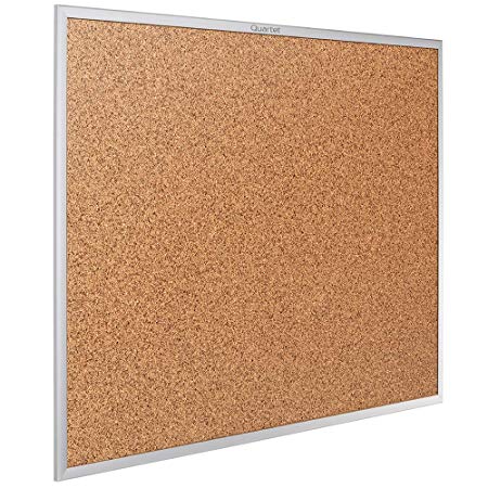 Quartet Cork Board, Bulletin Board, 5' x 3', Corkboard, Aluminum Frame (2305)
