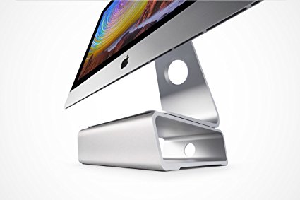 ElevationStand - iMac Stand & Riser for Apple displays, monitors, iMac, & iMac Pro - Seamless, thick, solid aluminum construction - Made the way Apple makes the legs of their iMacs.