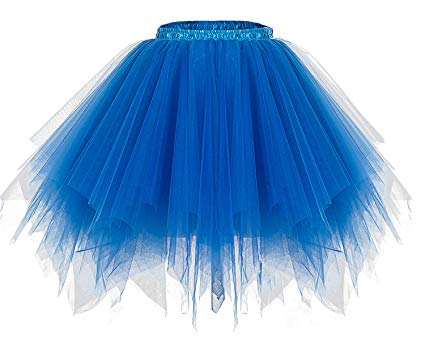 Bridesmay Women's Tutu Halloween Tulle Skirt 50s Vintage Ballet Bubble Dance Skirts