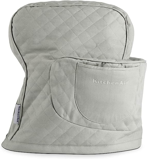 KitchenAid Quilted Fitted Tilt-Head Stand Mixer Cover Single Pack, Grey, 14.375"x18"