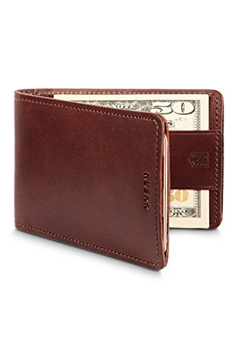 HUSKK Ultra Slim Bifold Leather Wallet - Top Quality Leather - Up to 8 Cards