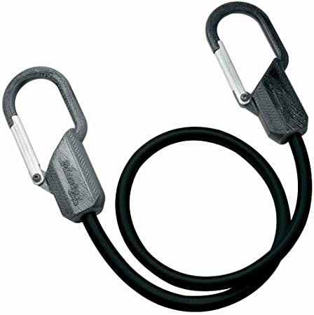 Master Lock 3205EURDAT Bungee with Carabiner Clip, Black, 80 cm Bungee