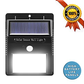 20 LED Solar Light, LURICO Outdoor Wireless Solar Powered PIR Motion Sensor Security Wall Light Lamp with two Intelligent Modes for Garden, Patio and Pathway