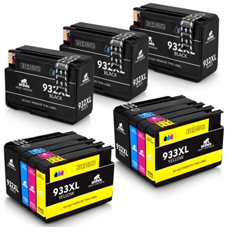 IKONG Replacement for HP 932XL 933XL Ink Cartridges High Yield 11 pack(5 Black, 2 Cyan, 2 Magenta, 2 Yellow) Compatible with HP Officejet 6600 6700 6100 7610 7110 7612 7510 Printer