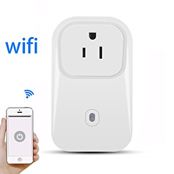 Wifi Smart Plug Socket Outlet, M.Way Wifi Cell Phone Wireless Remote Control Timer Switch Turn on/off Smart Home Electronics Switch For Household Appliances Support IOS 6.1/Android 3.0