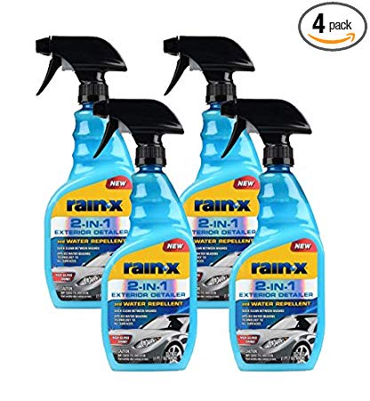 Rain-X 620115 2-in-1 Exterior Detailer and Water Repellent, 23 oz. (Pack of 4)