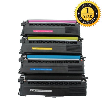 INK E-SALE TN331 TN336 High Yield Toner Cartridge Set Compatible For Brother Printer MFC-L8850CDW HL-L8350CDW Series (Black Cyan Magenta Yellow, 4-Pack)