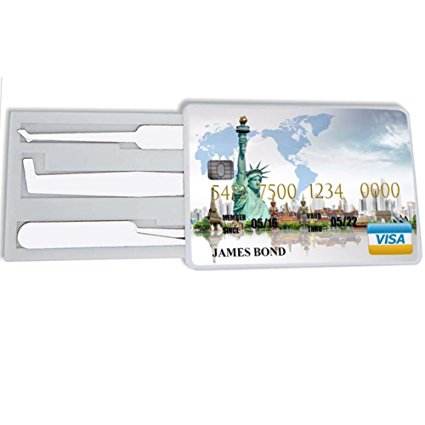 KATTEONG 5pcs Credit Card set Hardware Multitools for Training Practice tools Statue of Liberty Card