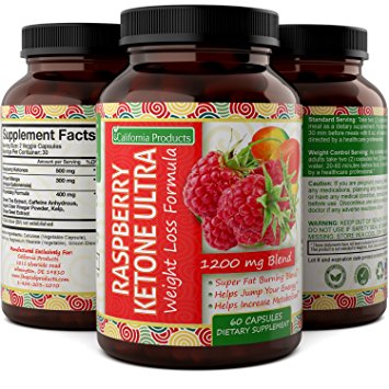 Pure & Natural Raspberry Ketones - Weight Loss Pills For Quick Weight Loss - Boost Metabolism   Immune System - Appetite Suppressant - Weight Loss Supplements For Men & Women By California Products