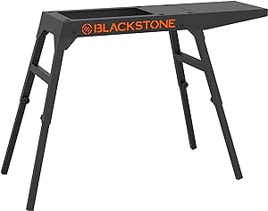 Blackstone Signature Griddle Accessories - Custom Designed for Blackstone 17 inch/22 inch Tabletop Grill - Portable Griddle Table, Legs and Shelf - Adjustable Legs - Camping Table - Black