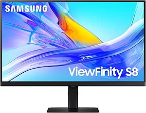 Samsung LS27D800UAUXXU 27" Ultra HD IPS Monitor - 4K UHD, 3840x2160, 60Hz, HDR10, USB-C Charging, Height Adjust