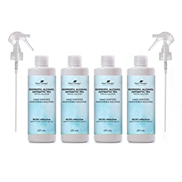 Plant Therapy Unscented Hand Sanitizer Spray 8 oz 4 Pack