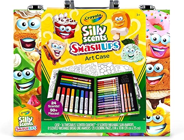 Crayola Silly Scents Mini Inspiration Art Case Coloring Set, Gift for Kids Age 4