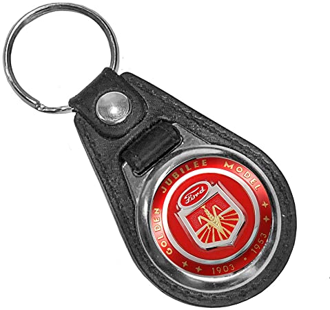 Brotherhood Ford Golden Jubilee Tractor Corn Farm Motor Company Vintage Car SignGas Motor Oil Reproduction Round Keychain Key Holder Key Ring for Men Heavy Duty Car Keyring for Men and Women