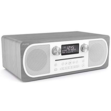 Pure Evoke C-D6 Stereo All-in-One Music System with DAB /FM Radio, CD Player and Bluetooth - Grey Oak