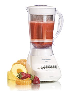 Hamilton Beach Blender with 56 oz Jar & Aguas Fresca Strainer, White (50162)