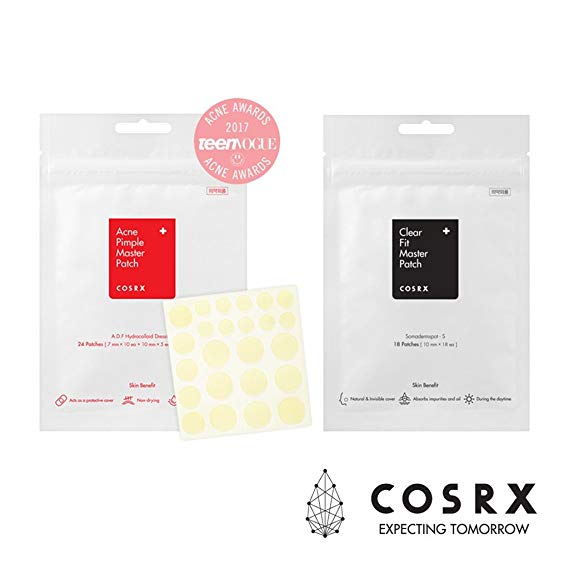 [1   1 Pack] COSRX Acne Pimple Master Patch, 24 Patch   COSRX Clear Fit Master Patch, 18 Patches