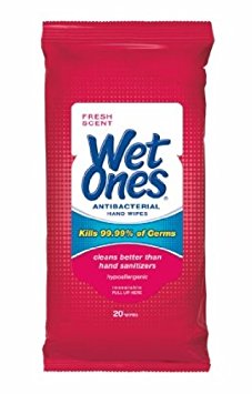Wet Ones Antibacterial Hand Wipes, 20 Count