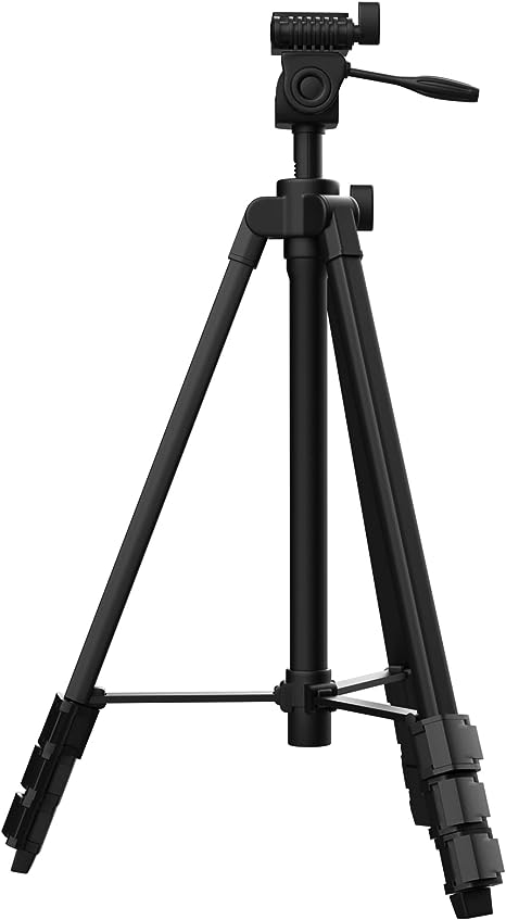 55-inch Lightweight Aluminum Laser Level Tripod with Bubble Level, Quick Release Plate with 1/4"-20 Screw Mount for Laser Level
