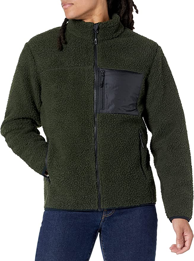 Amazon Brand - Goodthreads Men's Sherpa Fleece Fullzip Jacket