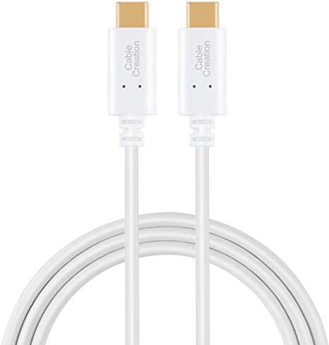 USB C to USB C Cable(3A), CableCreation USB 2.0 Type C Data & Charging Cable, Compatible MacBook, Chromebook Pixel & More, 2m/6.5ft White