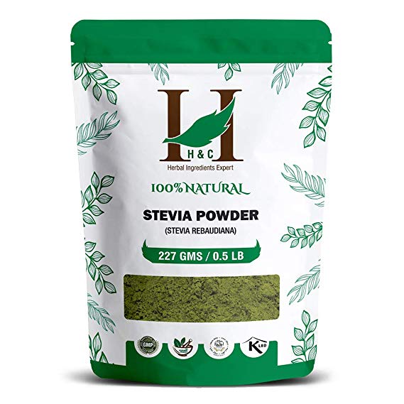 H&C 100% Natural Stevia Leaf (Stevia Rebaudiana) Powder -227g | Substitute to Sugarfree Sweetner & Zero Calorie