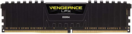 Corsair CMK16GX4M1A2400C16 Vengeance LPX 16 GB (1 x 16 GB) DDR4 2400 MHz C16 XMP 2.0 High Performance Desktop Memory Kit, Black