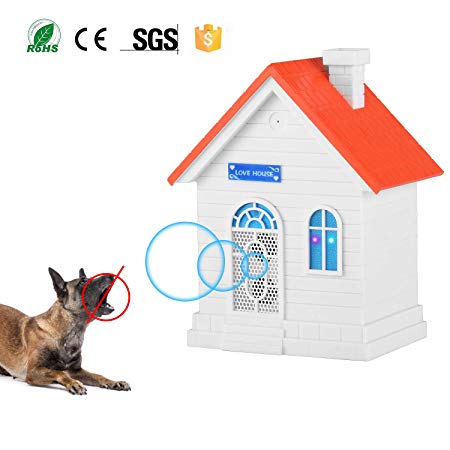 Gshine Sonic Bark Control Outdoor Bark Controller, Dog Anti Barking Device Stop Barking Dogs Silencer Bark Breaker