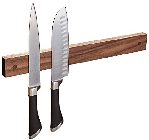Powerful Magnetic Knife Strip, Holder Made in USA (Walnut, 16 inches)