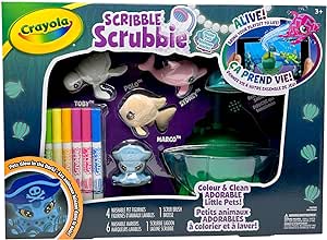 Crayola Scribble Scrubbie Ocean Pets Glow Lagoon Tub Set