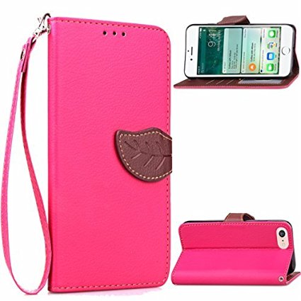 iPhone 7 Plus Leather Case,iPhone 7 Plus Wallet Case,iPhone 7 Plus Case,Lincde Linycase PU Leather Wallet leaf Style Flip Book Cover with Credit Card Holder for iPhone 7 Plus 5.5"inch