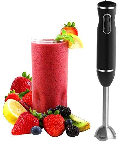 Immersion Hand Blender - with Whisk Powerful 300- Watt - Stick Blender Hand Mixer Set Stainless Steel Shaft & Blades - by Moss And Stone (2 Speed)