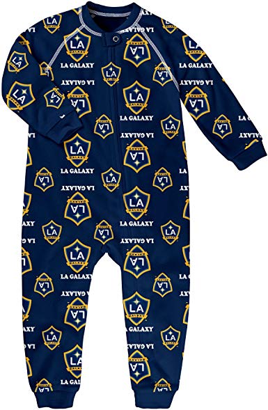 MLS by Outerstuff Toddler Sleepwear Zip Up Coverall, Dark Navy, 3T, Los Angeles Galaxy