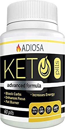 Adiosa Keto Carb Blocker Weight Loss Pills - Supplements to Burn Fat Fast - 60 Pills - Premium Keto Supplement - Keto Appetite Suppressant for Women & Men - Keto Meal Replacement
