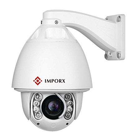 IMPORX CCTV 30X Auto Tracking PTZ IP Camera - 30X Optical Zoom 1080P Full HD Camera - ONVIF High Speed Outdoor Camera,Support SD Card and P2P, 400ft IR Distance,with Fan Heater and Wiper(Audio Ver.)