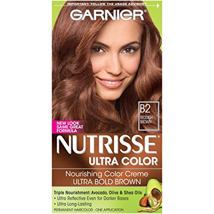 Garnier Nutrisse Ultra Color Nourishing Color Creme, B2 Reddish Brown (Packaging May Vary)