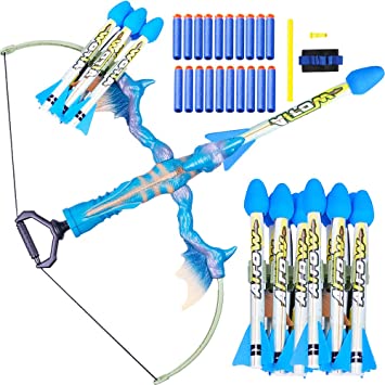 Kids Bow and Arrow, VATOS Dinosaur Bow and Arrow for Kids 8-12, Kids Outdoor Shooting Toy Game for 6 7 8 9 10 11 12  Years Old Boys Girls