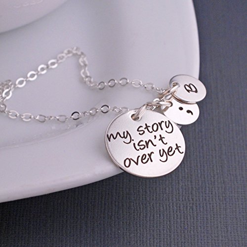 Silver My Story Isn't Over Yet Semicolon Necklace