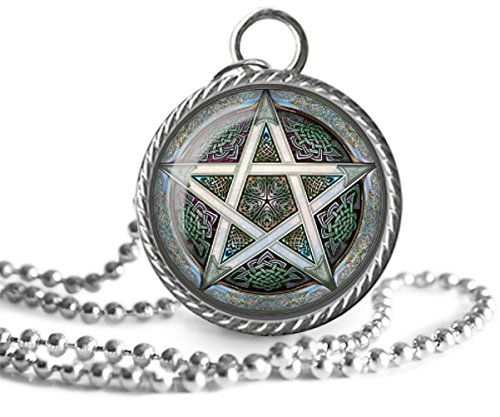 Celtic Necklace, Knotwork, Pentacle, Vikings Pendant Handmade