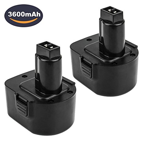 Dosctt 3.6Ah Ni-Mh DC9071 Battery for Dewalt 12V Battery DW9071 DW9702 DE9037 DE9071 DE9072 DE9074 DE9075 XRP 12 Volt Cordless Power Tool 2 Pack