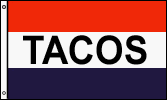 NEOPlex 3' x 5' Tacos Business Advertising Flag