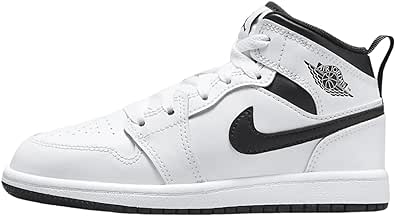 Jordan 1 Mid SE Little Kids' Shoes (FN1352-400, Armory Navy/Pale Ivory/Sport Red/Metallic Gold)