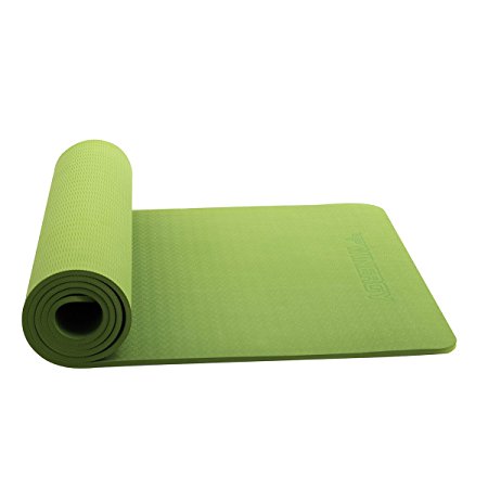 Joymoze Friendly Textured Non Slip Surface and Optimal Cushioning TPE Yoga Mat, 72"x 24" Thickness 1/3" (8mm)