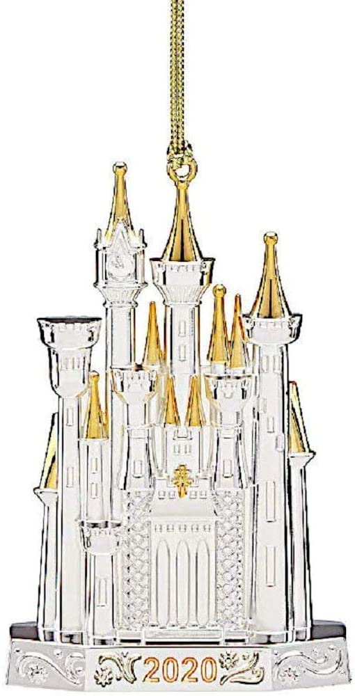 Lenox 2020 Disney Castle Ornament, 0.50 LB, Metallic