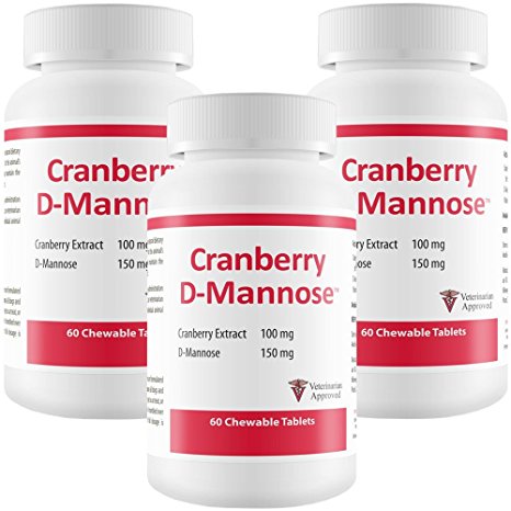 3PACK Cranberry DMannose Urinary Tract Support (180 Tablets)