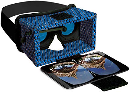 Smart Theater Virtual Reality Deluxe Cardboard Headset - Blue   100's Free Apps
