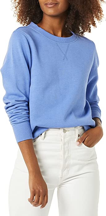 Amazon Essentials Women's French Terry Fleece Crewneck Sweatshirt (Available in Plus Size)